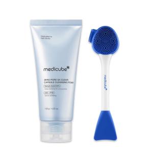 imagemedicube Zero Pore Capsule ampamp Pore Brush Set Zero Pore Clear Blue Capsule Facial Deep Cleanser and Multi Pore Brush ampamp Mask Applicator