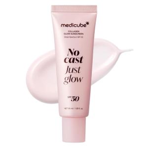 imagemedicube Collagen Glow Sunscreen  Lightweight Hydrating ampamp NonSticky Daily SPF  CollagenInfused for Firm Radiant Skin  Suitable for All Skin Types ampamp Skin Tone  169 floz