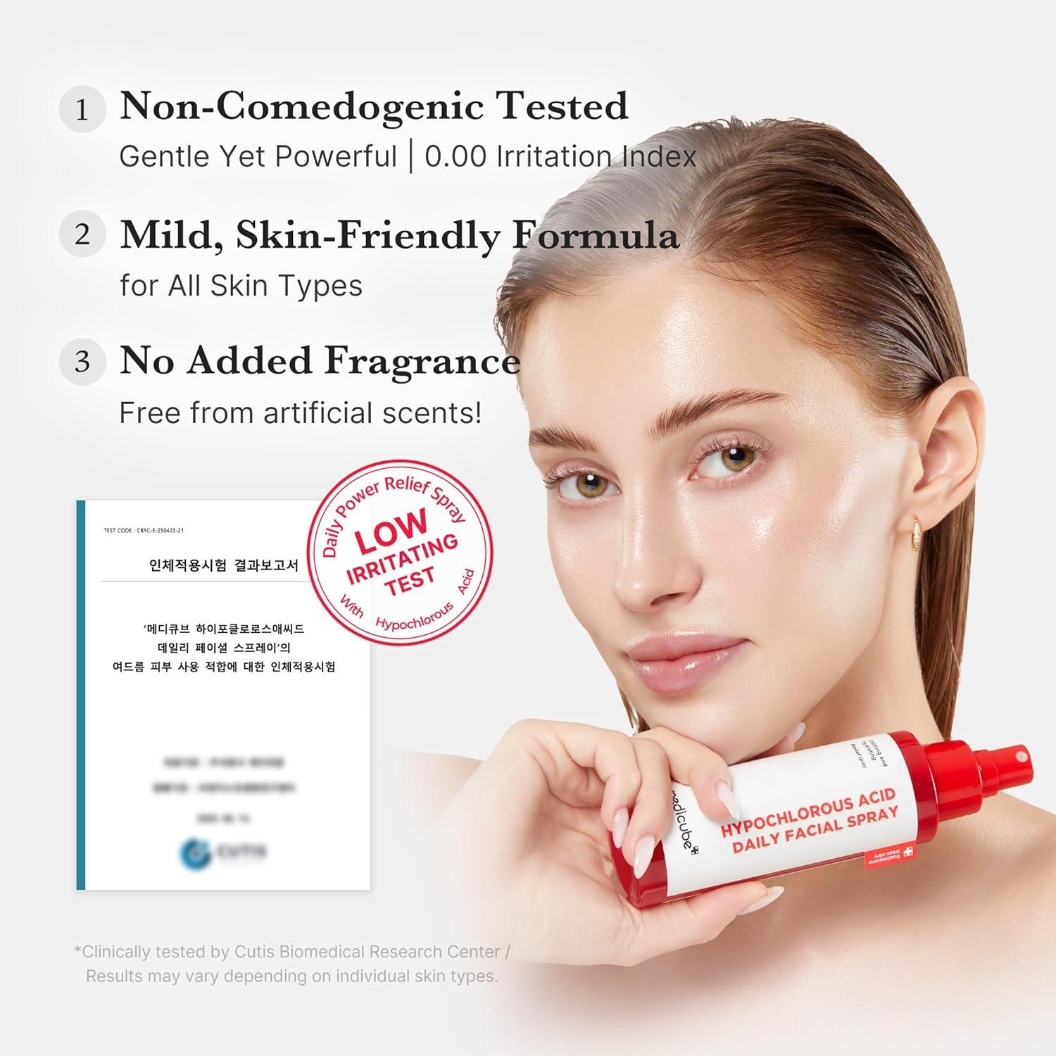 imagemedicube Power Soothing Spray  Hypochlorous Acid Spray For All Skin Types Delicate Skin  Daily Skin Solution ampamp PostSun Care  HOCI Facial Mist for Soothing ampamp Calming  Korean Skincare  422 floz