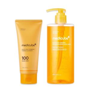 imagemedicube Face amp Body Cleansing Duo Kojic Acid Turmeric Foam Cleanser and Brightening Body Wash  Gentle Exfoliating amp Excess Sebum Care Routine