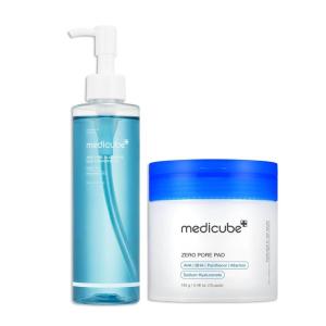 imagemedicube Pore Care Duo for Flawless Skin Zero Pore Blackhead Cleansing Oil and Zero Pore Pads 20 for Smoother Refined Skin  Cleanse and Prep for Glass Glow Skin  Korean Skincare