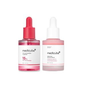 imagemedicube Ultimate Clear Glass Skin Serum Duo TXA  Niacinamide 15 Glow Facial Serum and PDRN Pink Peptide Serum for Uneven Skin Tone and Texture  Korean Skincare