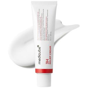 imagemedicube 3H Daily Relief Cream  Daily Soothing Moisturizer for All Skin Types  Lightweight Comforting Cream Ideal For Use After Spot Care  Guaiazulene Centella Ceramide for Balance and Hydration