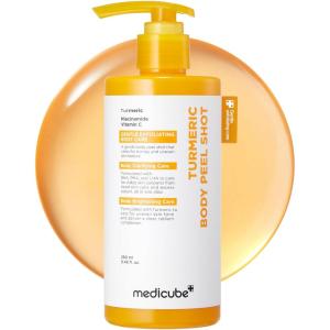imagemedicube Body Peel Shot with Turmeric  Gentle Body Exfoliating Serum with BHA LHA amp PHA for Dead Skin Cells Uneven Looking Skin amp Excess Sebum  946 flozTurmeric