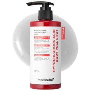 imagemedicube Body Peel Shot with Turmeric  Gentle Body Exfoliating Serum with BHA LHA amp PHA for Dead Skin Cells Uneven Looking Skin amp Excess Sebum  946 flozHypochlorous Acid