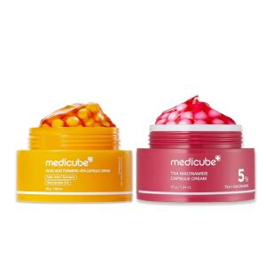 imagemedicube Capsule Cream for Stressed Skin Duo Kojic Acid Turmeric and TXA Capsule Cream  for Clear Radiant amp Hydrated Skin  Customizable Daily Moisturizer for All Skin Types