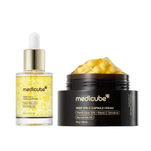 imagemedicube Deep Vita C Capsule Serum amp Cream Duo Liposome Vita C Capsule Serum and Vita C Capsule Cream  Hydrating Vitamin C Capusle for Dull UnevenLooking Skin