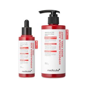 imagemedicube Hypochlorous Acid Peel Shot Duo for Face amp Body Hypochlorous Acid Facial amp Body Peel Shot  Exfoliating Serum Set with Rice Extract Panthenol  Hydrating Calming amp Texture Refining Care