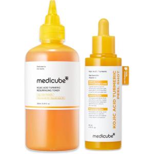 imagemedicube Kojic Acid Turmeric Peel amp Tone Facial Duo Turmeric Peel Shot and Kojic Acid Smoothing Toner  Gentle Facial Exfoliation amp ToneRefining Care for Uneven Skin Tone amp Texture