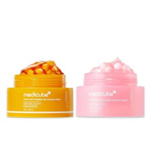 imagemedicube ToneRefining Capsule Cream Duo Kojic Acid Turmeric and PDRN Capsule Cream  Trending Ingredients for Uneven Skin Tone amp Texture  ToneRefining and Firming Moisturizer Set