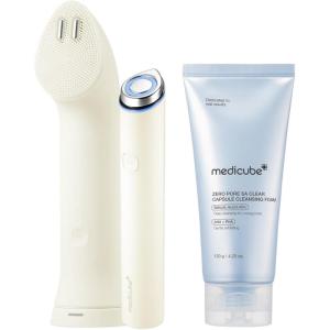 imagemedicube Pore Purifying Cleansing Set Mini Booster Pro Plus Cleansing Device Set Beige and Zero Pore Clear Blue Capsule Facial Deep Cleanser