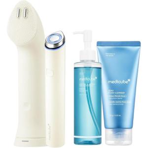 imagemedicube Ultimate Double Cleansing Set Mini Booster Pro Plus Cleansing Device Set Beige Zero Pore Blackhead Cleansing Oil and Zero Foam Cleanser