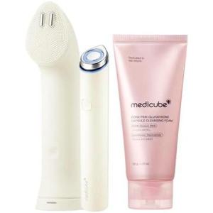 imagemedicube Mini Booster Pro Plus Cleansing Duo Set Mini Booster Pro Cleansing Device Beige and PDRN Capsule Foam Cleanser  Pore Makeup Excess Sebum Care  Deep Cleansing Routine Korean Skincare