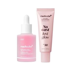 imagemedicube SunReady Glow amp UV Shield Duo UltraLight Salmon PDRN Serum and Collagen Glow Sunscreen SPF 50  Lightweight Hydration amp Daily UV Protection No White Cast