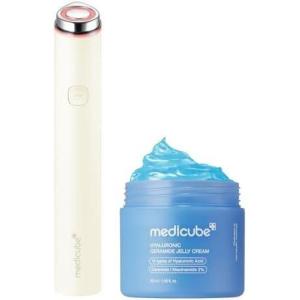 imagemedicube Plumping Booster Device Duo  3Mode Facial Device for Radiant Calming and BouncyLooking Skin  LongLasting Hydration with Hyaluronic Acid Ceramides amp Multi Peptides Beige