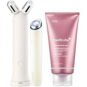 imagemedicube AtHome Contour amp Define Device Set  2in1 Massage amp Skincare Device with PDRN Booster Gel  Salmon DNA PDRN Peptides amp Niacinamide  Face amp Body Massager for Depuffing amp Contouring Beige