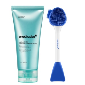 image:imagemedicube Azelaic Capsule Foam Cleanser and Pore Brush Set  Deep Pore Cleansing for Fresh Clear and Smooth Skin  Excess Sebum Care and Oil Control  Korean Skincare